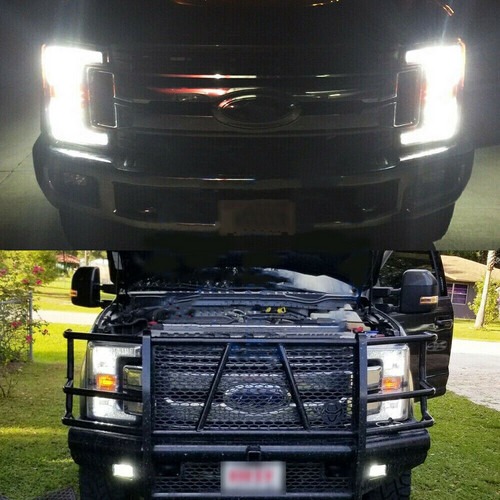 For Ford F250 F350 F450 2005-2019 - 6x White LED Headlight Hi/Lo+Fog Light Bulbs - Picture 16 of 18