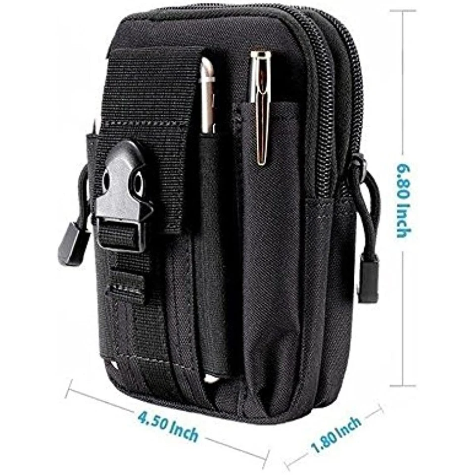 Tactical Molle Pouch Outdoor EDC Utility Gadget Waist Bag Phone Holster Holder - Image 4 of 4