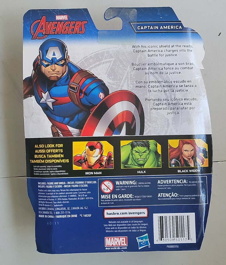 NEW AVENGERS MARVEL CAPTAIN AMERICA 6-IN ACTION FIGURE HASBRO! A81