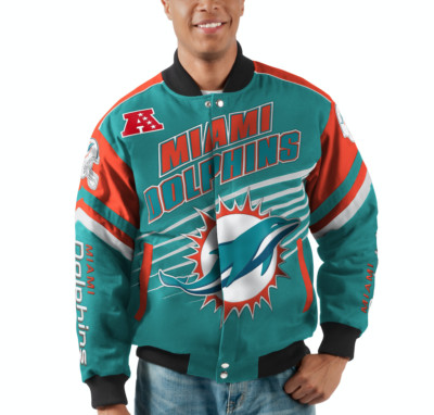Miami Dolphins G-III Sports EXTREME STRIKE Cotton Twill NFL Jacket