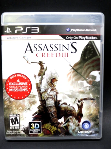 Assassin's Creed III (Sony PlayStation 3, 2012) PS3 Complete With Manual