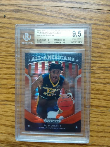 2019 ja morant prizm /20 draft picks All-American Orange pulsar Prizm BGS 9.5 44