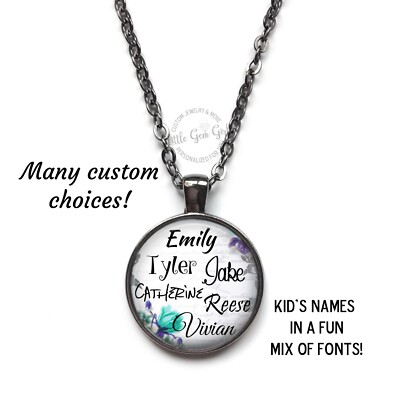 Custom Kids Name Necklace Gift for Mom Grandma Mother's Day Personalized Jewelry