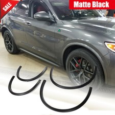 4 PIEZAS Labios de ajuste de guardabarros con arco de rueda negro mate para Alfa Romeo Stelvio 2017+