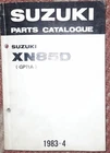 SUZUKI XN85D XN 85 D GP71A Parts Catalogue Manual Jul. 1983 Rare