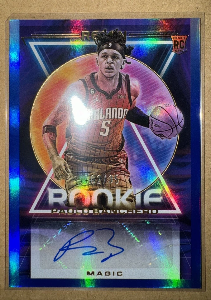 2022-23 Panini Recon Paolo Banchero RC Rookie Auto Blue /35 Color Match - Image 3 of 3