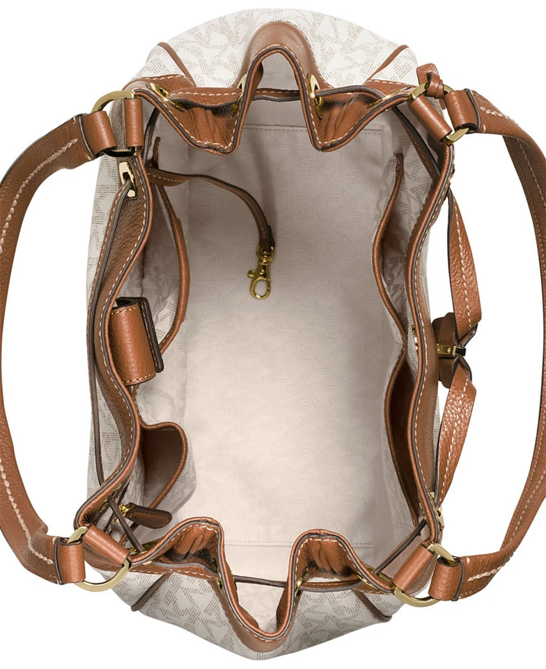 Bolso de hombro grande Michael Kors Marina Vanilla Signature *sin salida* Foto 2 de 4