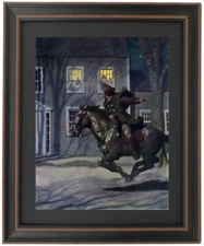 Framed Paul Revere's Ride by Newell Convers Wyeth. 2 Sizes. Made in USA