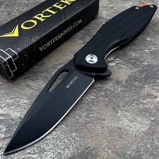 VORTEK PELICAN D2 Drop Point Blade Ball Bearing Flipper EDC Folding Pocket Knife