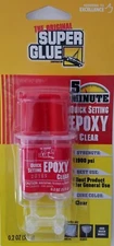 Super Glue 5 Minute Quick Set Epoxy Clear 0.2 oz Tube