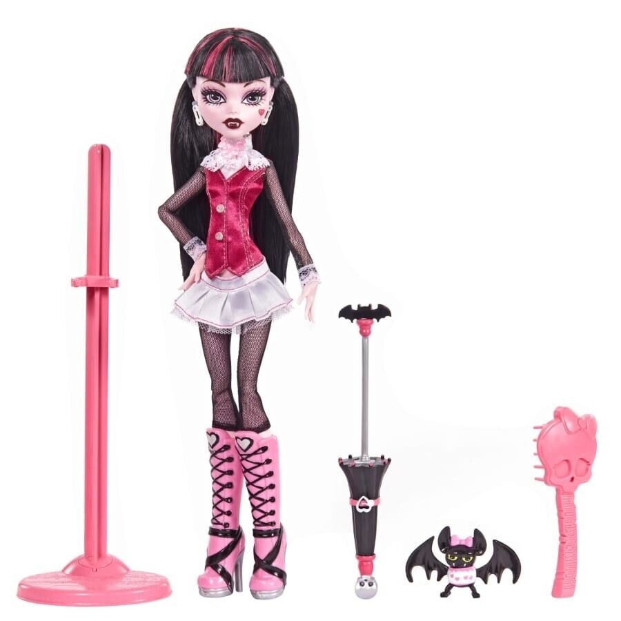 Monster High Draculaura Reel Drama Doll Pet Bat Poster Stand New 2022  Exclusive 194735104819