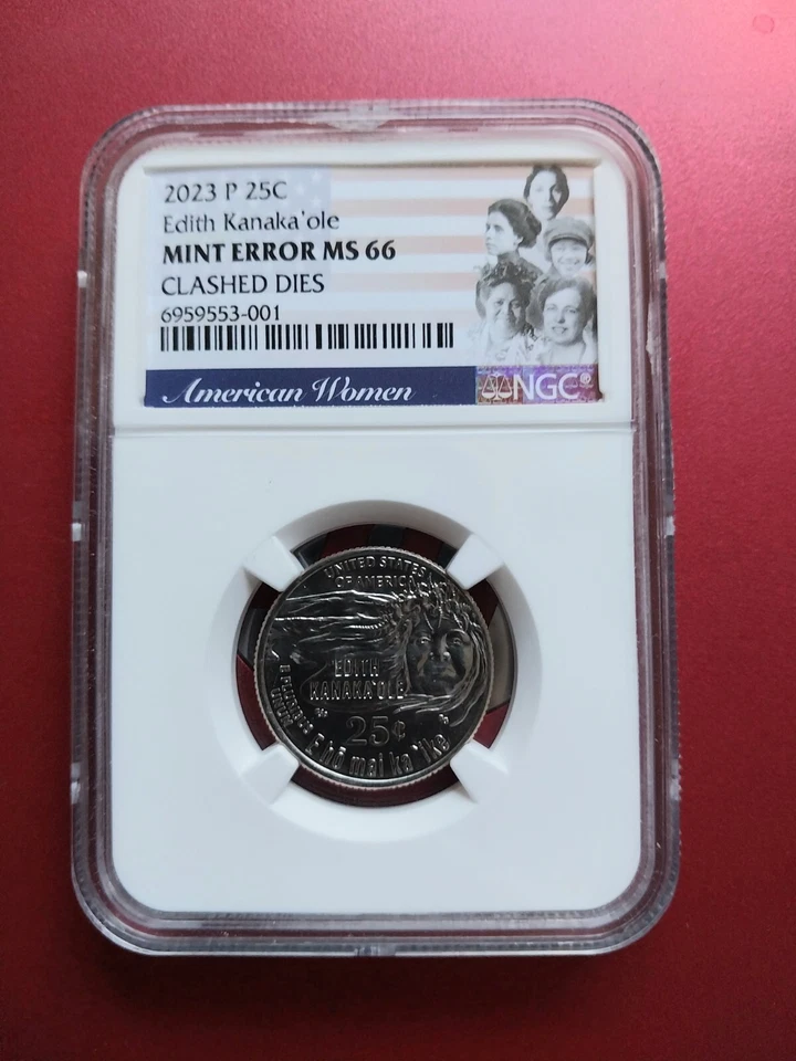 2023 P Edith Kanaka’ole Quarter Clashed Dies Error NGC 66 - Image 2 of 4