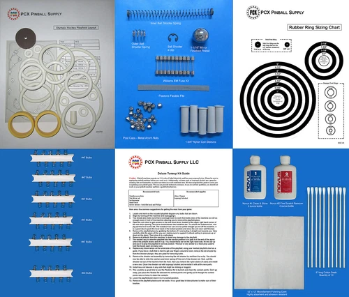 1972 Williams Olympic Hockey Pinball Deluxe Tune-up Kit - Includes Rubber Rings