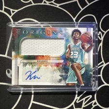 2021 Kai Jones Panini Origins RPA Patch Auto Jersey RC Rookie Mavericks 🔵