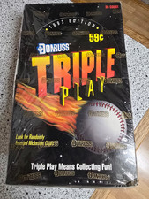 1993 Donruss Triple Play Baseball Unopened Wax Box w/ 36 Factory Sealed Packs