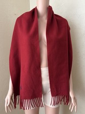 Polo Ralph Lauren Red Lambswool Scarf Made In Italy