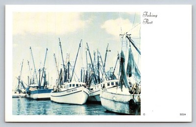 La Jolla CA Fishing Fleet Postcard TRADE WINDS Boat Chrome Unposted SD24
