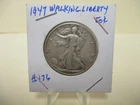 1947 HALF DOLLAR  LIBERTY WALKING  SILVER COIN