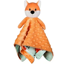 BORITAR Christmas Fox Baby Security Blanket Soft Minky Dot Fabric Full, 