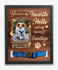 Personalized Dog Memorial Picture Frame, Dog Memorial Gifts For Loss Of Dog