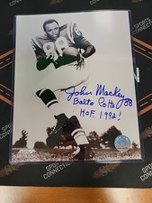 John Mackey Signed Auto 8x10 Photo Inscription HOF 1992 Baltimore Colts NFL DFB1
