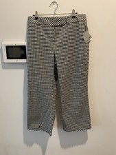 Focus 2000 Capris talla 8 negro/Wh Gingham nuevo con etiquetas