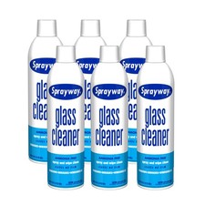 Sprayway Glass Cleaner with Foaming Spray for a 19 Fl Oz Pack of 6 , White