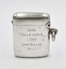 SELTENES ETON WANDSPIEL 1906 STERLINGSILBER GEDENK VESTA ETUI Chester 1904