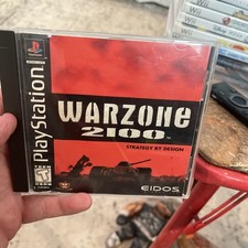 Warzone 2100 (Sony PlayStation 1, 1999) PS1 DISC & Manual Tested Free Ship