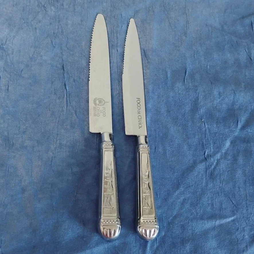 2 Fogo De Chao Serrated Steak Knives Stainless Brazilian Steak Knives 10"
Opens in a new window or t
