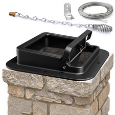 Chimney Damper Kit 13"x13" Cast Aluminum for Wood-Fueled Masonry Fireplaces