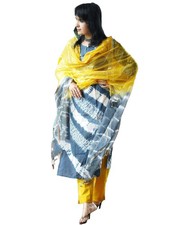 GoSriKi Women's Cotton Blend Straight Printed Kurta with Pant  Dupatta