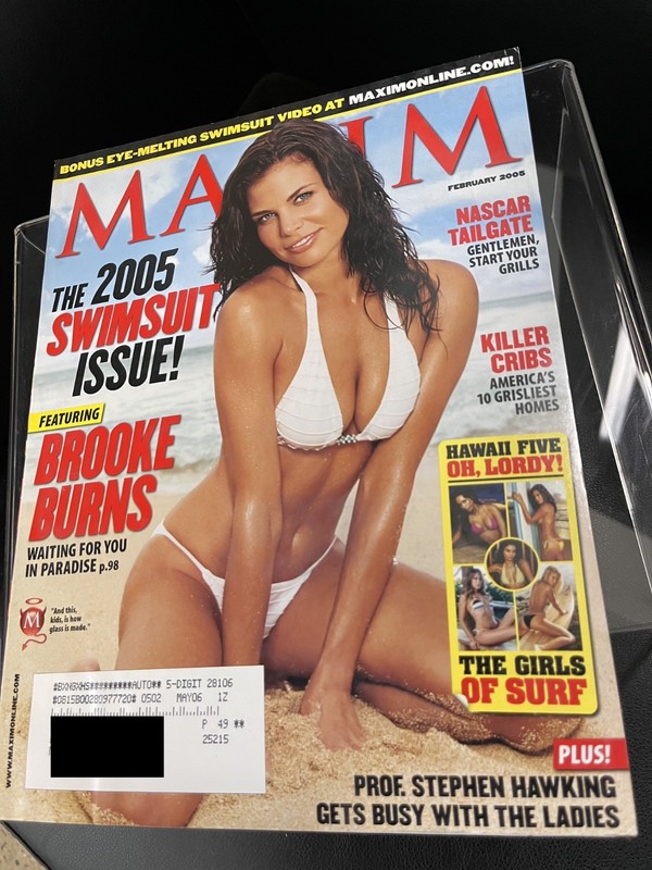 Maxim Magazine February 2005 Brook Burns Swimsuit Issue !