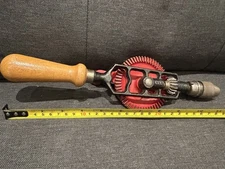 Vintage STANLEY Egg Beater Style Hand Drill Made in England Mod q25, vgc(b7)