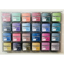 Crafty Manor Mini Smudge Ink Pad Set   24 Colors, New, Scrapbooking  Stamping