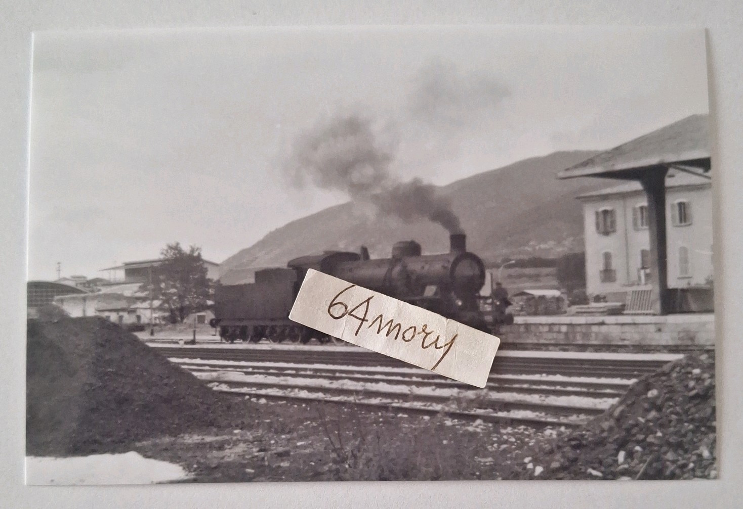 Fotografia Linea Terni L'Aquila Locomotiva a vapore FS Gr 740.335 8 Maggio 1977