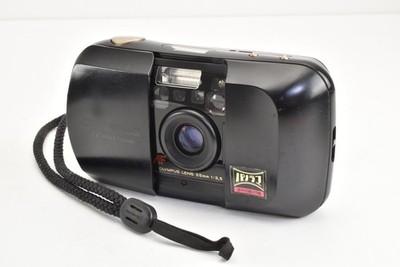 Exc+5 ] Olympus mju μ Panorama Black 35mm Point & Shoot Film