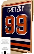 WAYNE GRETZKY   BLUE EDMONTON OILERS AUTOGRAPHED JERSEY DOUBLE CCM   WG COA