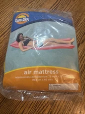 Sun & Sky 72" x 27" Inflatable Air Swim Mattress Float Mat Yellow With Patch Kit