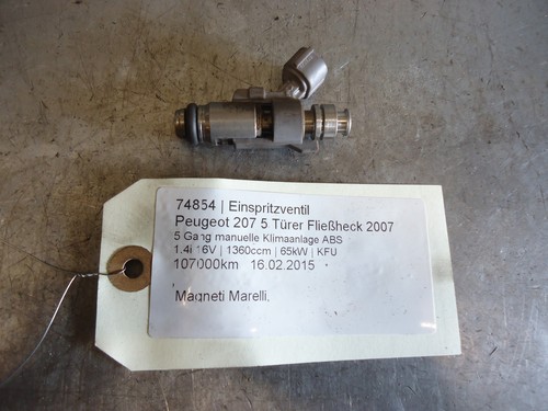 Peugeot 207 Einspritzventil  1.4i 16V 65kW KFU 74854