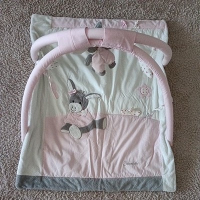 Sterntaler Emmi Esel Spielbogen rosa grau weiß Mädchen Wie neu 100×80 cm