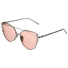 Sunglasses for Women Men, White Copper  AC Resin Metal Colorful Frog, Red