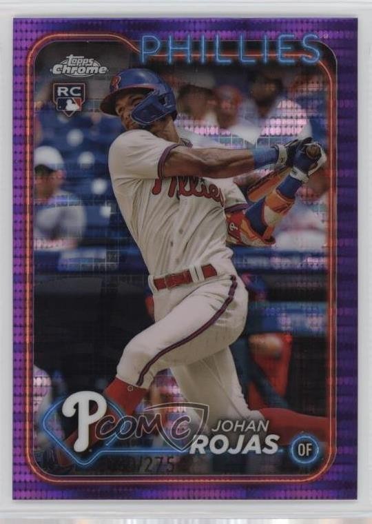 2024 Topps Chrome Purple Sonar Refractor /275 Johan Rojas #273 12ui