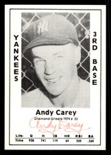 1979 TCMA Diamond Greats Baseball #22 Andy Carey Signed Autograph (no COA)