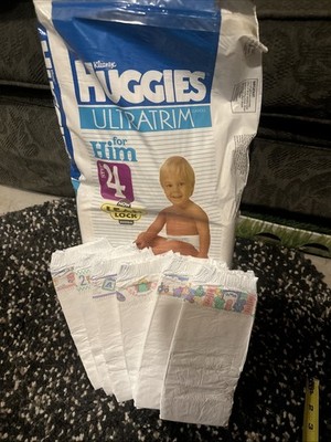 Sample Of 6 Huggies Large Vintage Plastic Diapers 1992