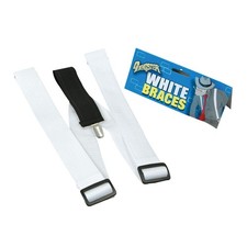White Braces Costume Accessory