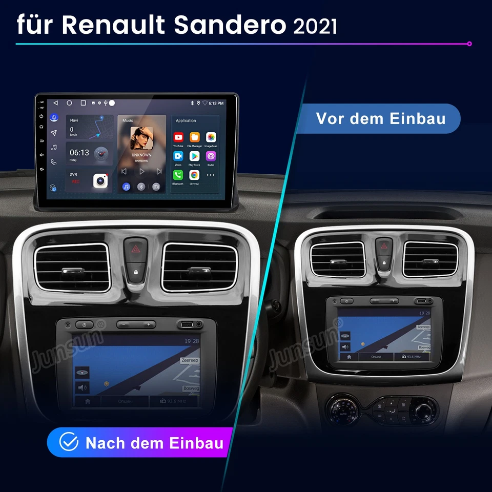 Android 14 für Renault Kangoo II 2008-2021 Autoradio GPS 2G+64G SWC CarPlay DAB+ - Bild 2 von 4