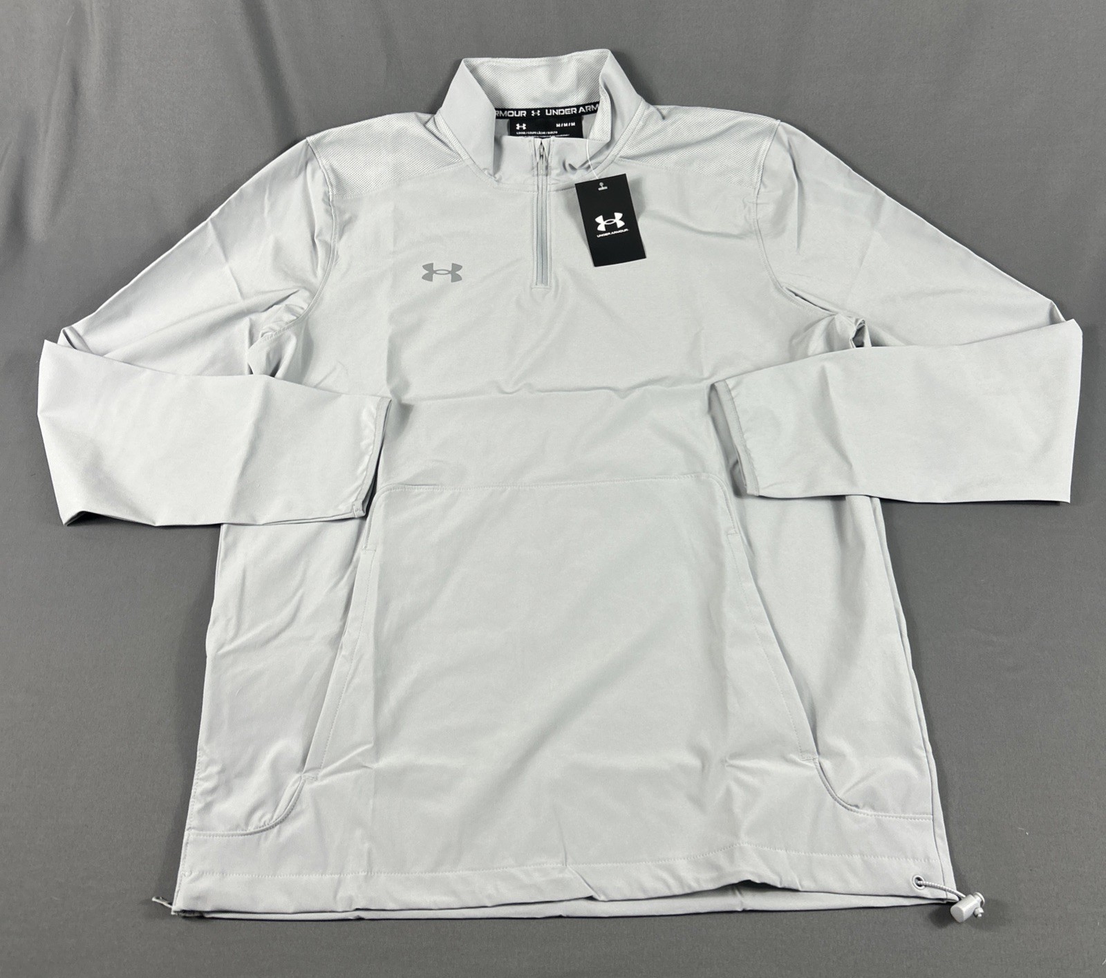 Pullover Motivate 1/4 Zip Medium Gray Polyester Nwt Msrp $70