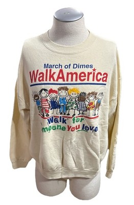 Lee Swearer Vintage March Of Dimes women's Sweater XL pullover