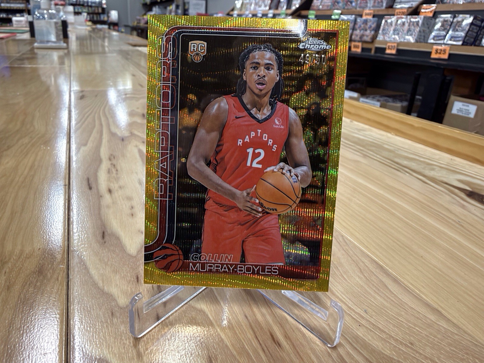 2025 Topps Chrome Collin Murray-Boyles #259  Gold Wave Refractor 49/50 RC